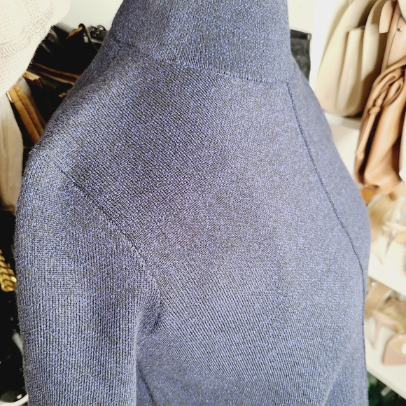 Zara knitted short sleeve blouse navy blue - Picture 8 of 8